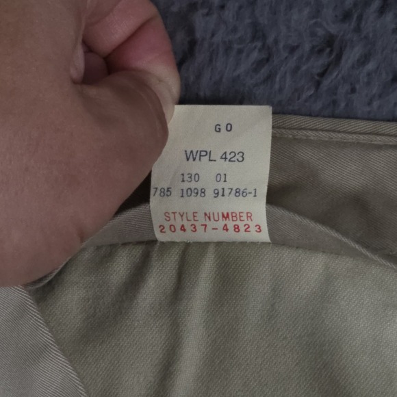 Vintage Dockers Pants Mens 34x30‎ Beige Khaki Retro 98' Relaxed Fit Flat Front - Picture 8 of 11